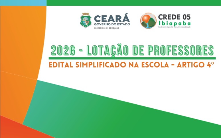 SELEÇÃO PÚBLICA DE PROFESSORES 2026 – CREDE 05